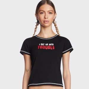 Current Mood Playing Dumb #1 Tee New With Tags Dolls Kill